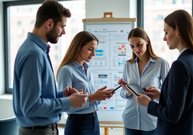 Team von Auroch Digital bei einer Marketing-Strategiesitzung